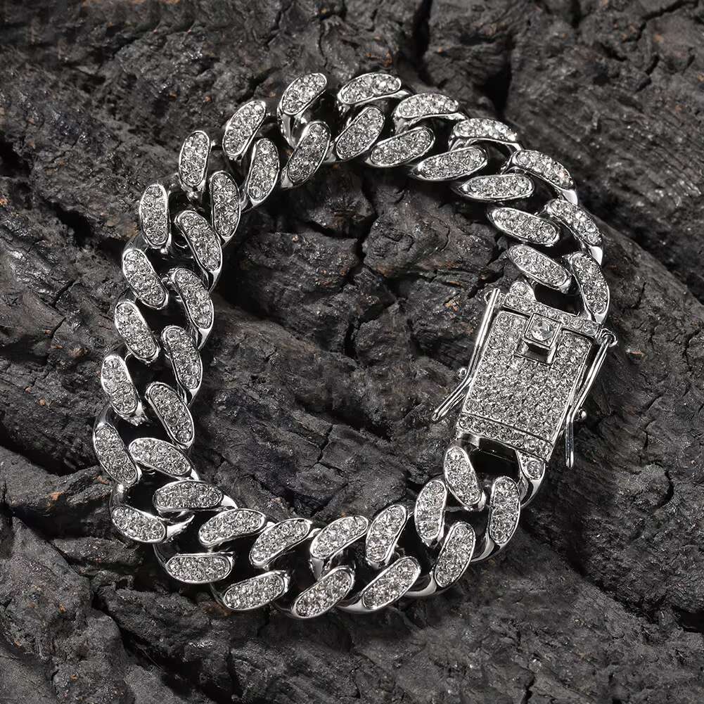 Ice cold hip-hop bracelet men's brand clothing jewelry name