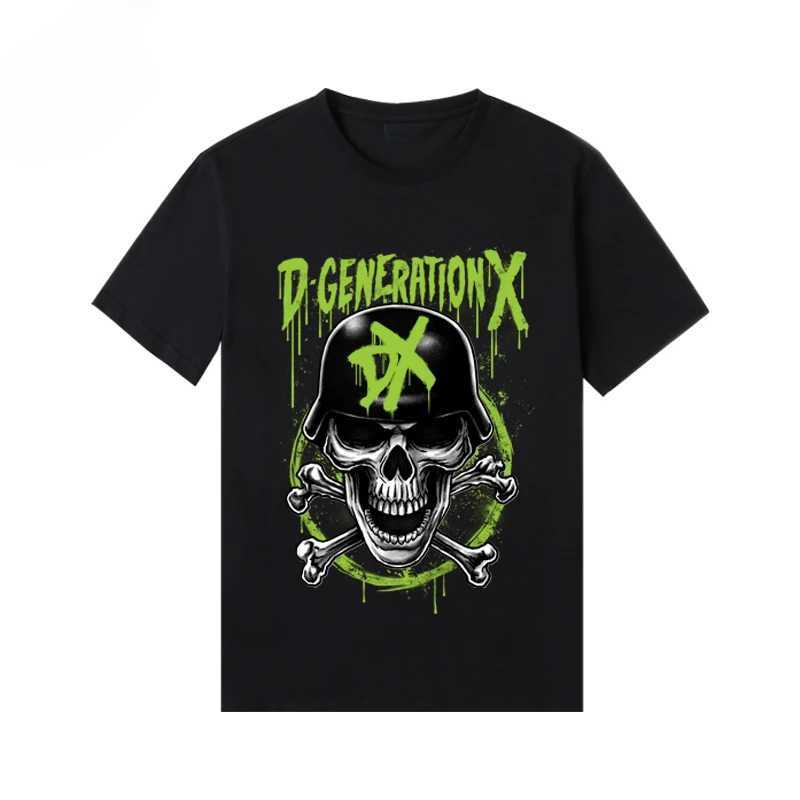US fashion brand 2024 summer new DX combination short sLeeved printed T-shirt pure cotton loose casual T-shirtXJ250409
