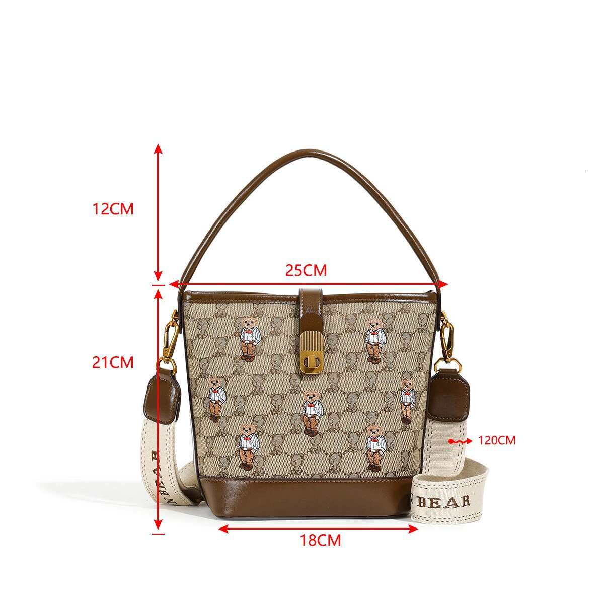 2024 New Single Shoulder Crossbody Bag, Contrast Color Casual Handbag, Korean Edition Instagram Retro Trendy Bucket Bag
