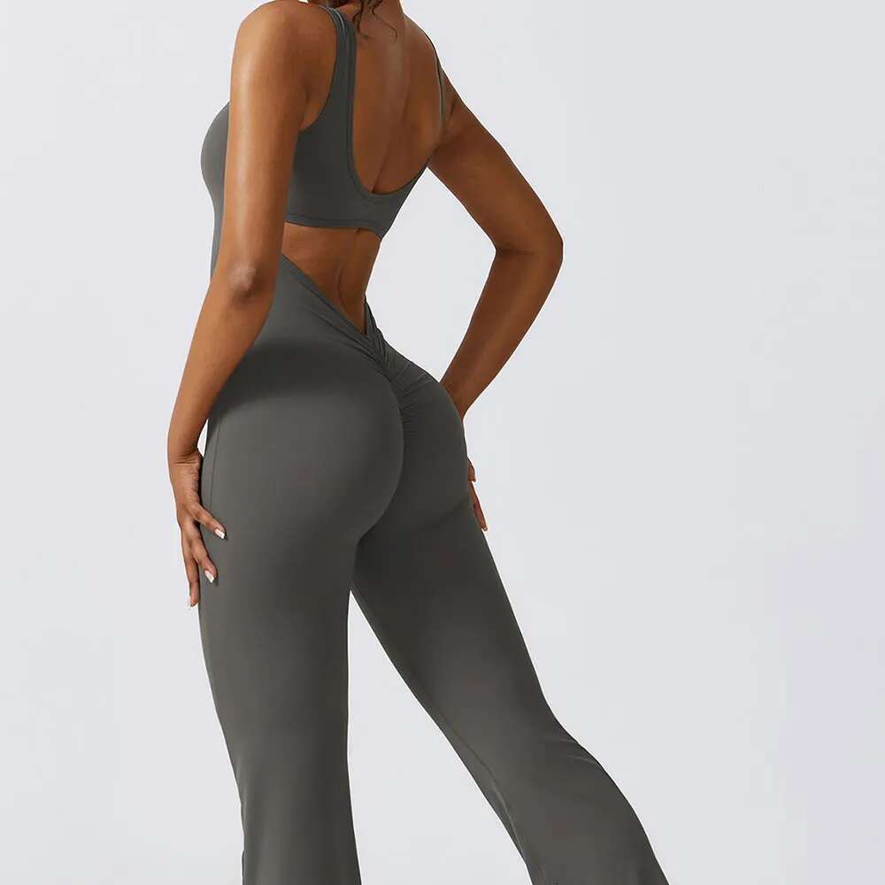New Gym Set Training Yoga Suit Sportswear Women Sports Jumpsuit Fiess Rompers Stretch Female Push Up Workout Bodysuits