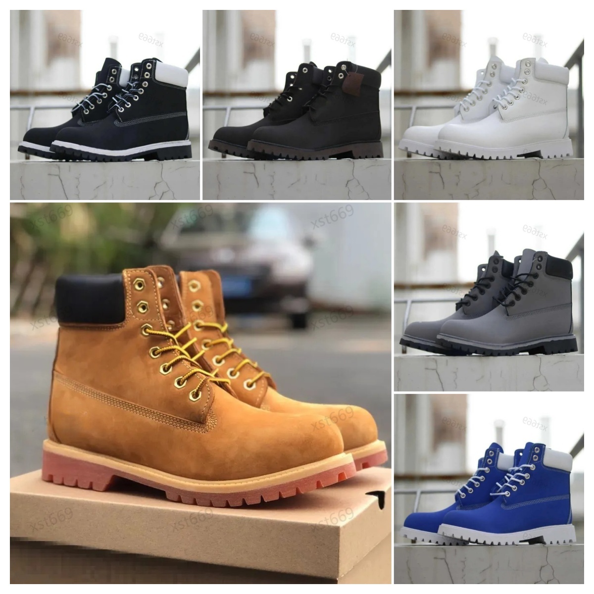 Designer tims football boots martin booties Shoes for mens womens black yellow winter Autumn bottes botte sneakers over the knee snow high boot