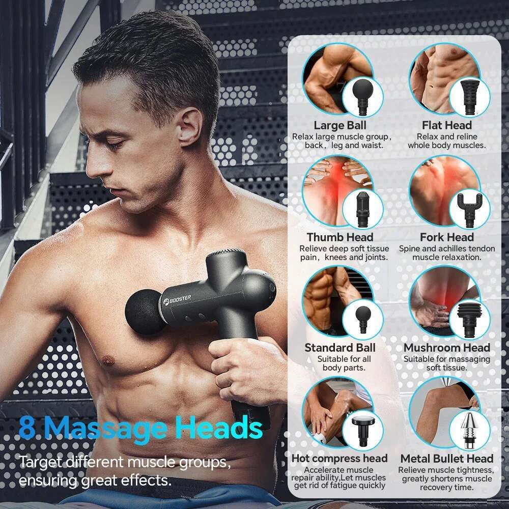 Booster Neck Massager 7.4V Smart Hit Fascia Gun for Body Massage Relaxation Fiess Electric Muscle Massag