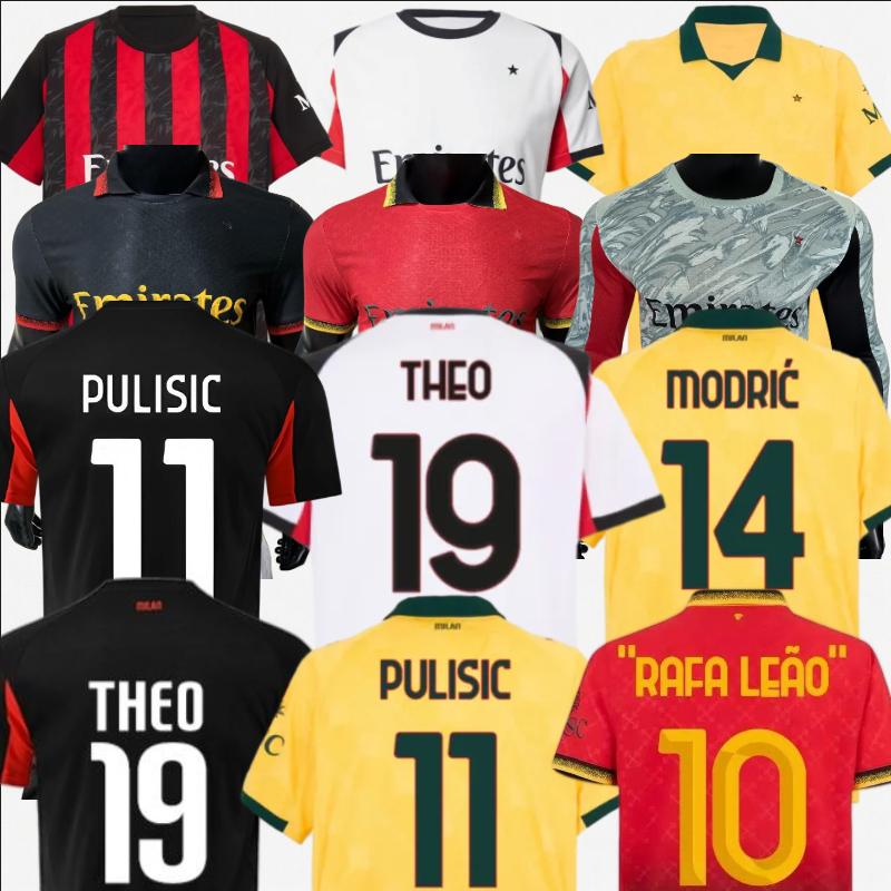 25 26 Modric milans Pulisic soccer jersey 2025 2026 RAFA LEAO NKUNKU RABIOT jerseys goalkeeper MAIGNAN GIMENEZ FOFANA MUSAH JASHARI 3rd football shirt