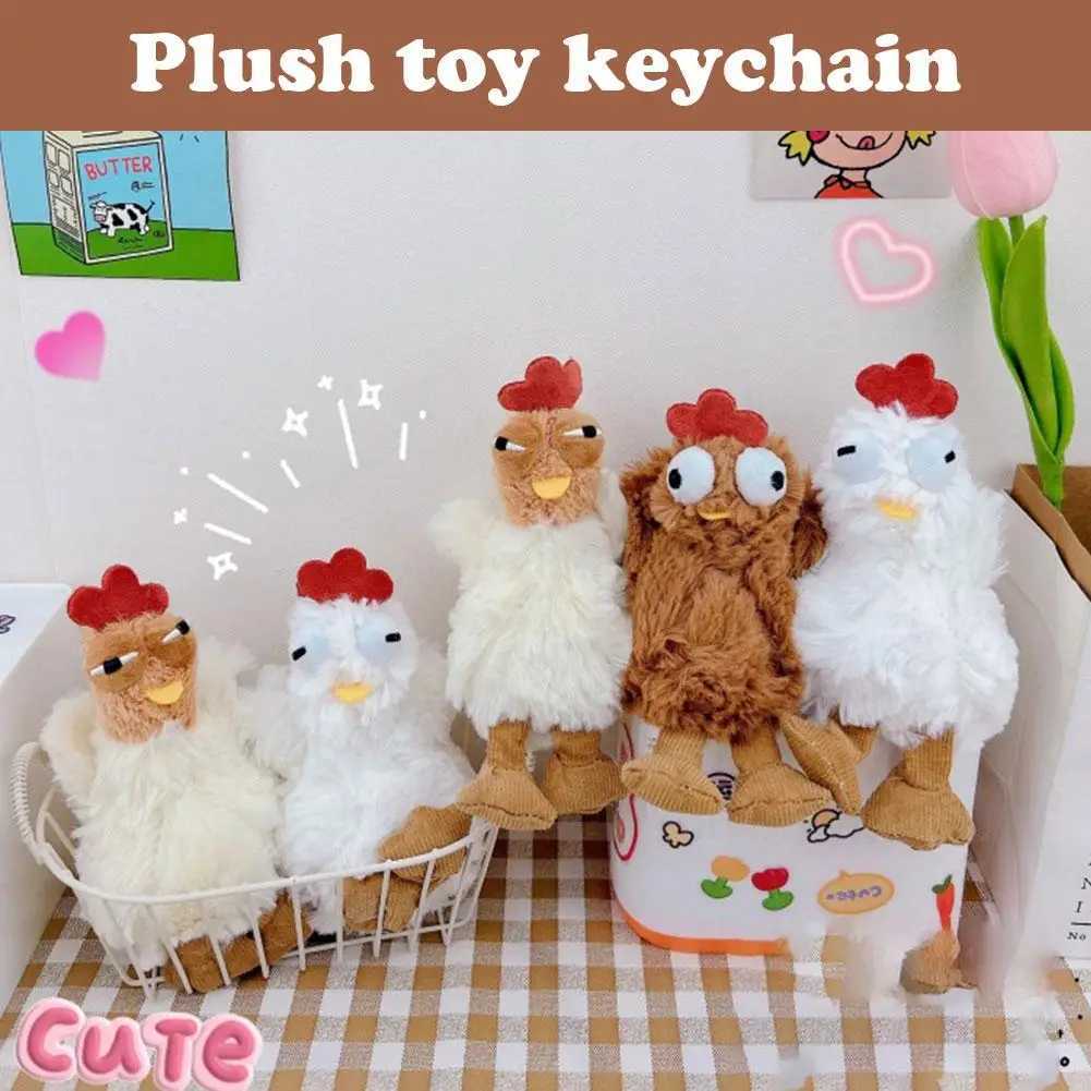 Plush chicken pendant soft cartoon mother egg layer hen keychain filled doll toy hanging decorative bag pendant bag decorationXJ250409