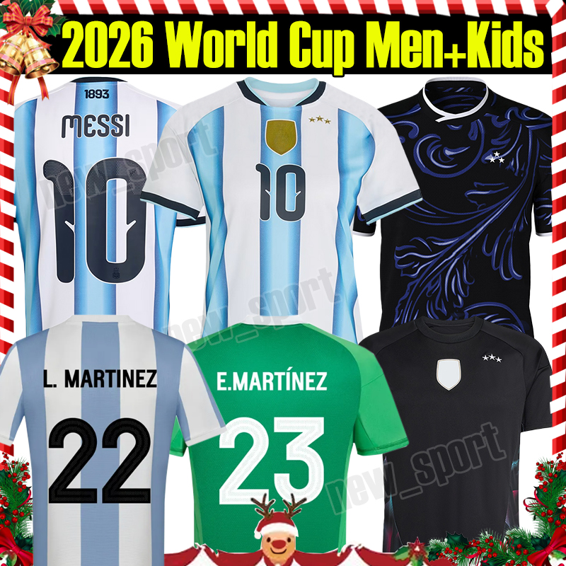 4XL 2026 Argentinas Soccer Jerseys World Cup MeSsIs DI MARIA MARTINEZ FERNANDEZ MARADONA DE PAUL ALMADA J.ALVAREZ ROMERO 25/26 men kids Kits sock sets football shirts
