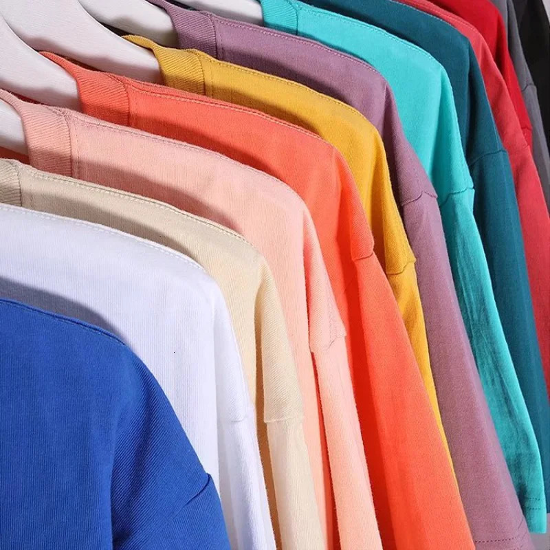 Customized T-shirt free printing of pictures loose short sleeved top enterprise team mens and womens cultural shirt 100% pure cotton 250402