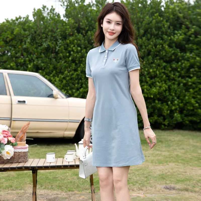 Blue Family Matching Set Polo Shirt Set Womens Shirt Couple Set Dress T-shirt Summer Mothers Day Shorts Gift S2548