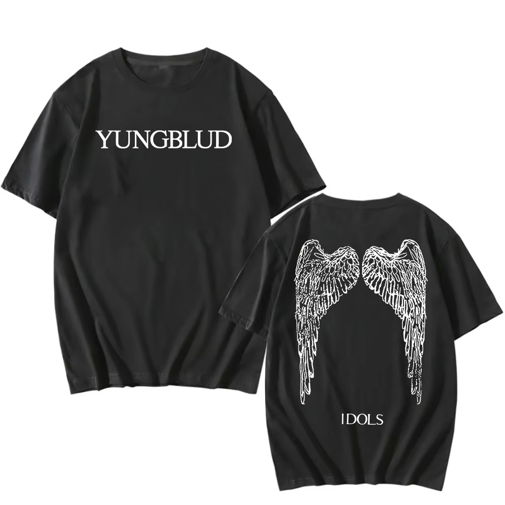 YUNGBLUD Idols Zoom T-Shirt Cotton Hip Hop Unisex Streetwear Singer Summer Soft Men's Women Top Tee Loose Casual Trendy Harajuku