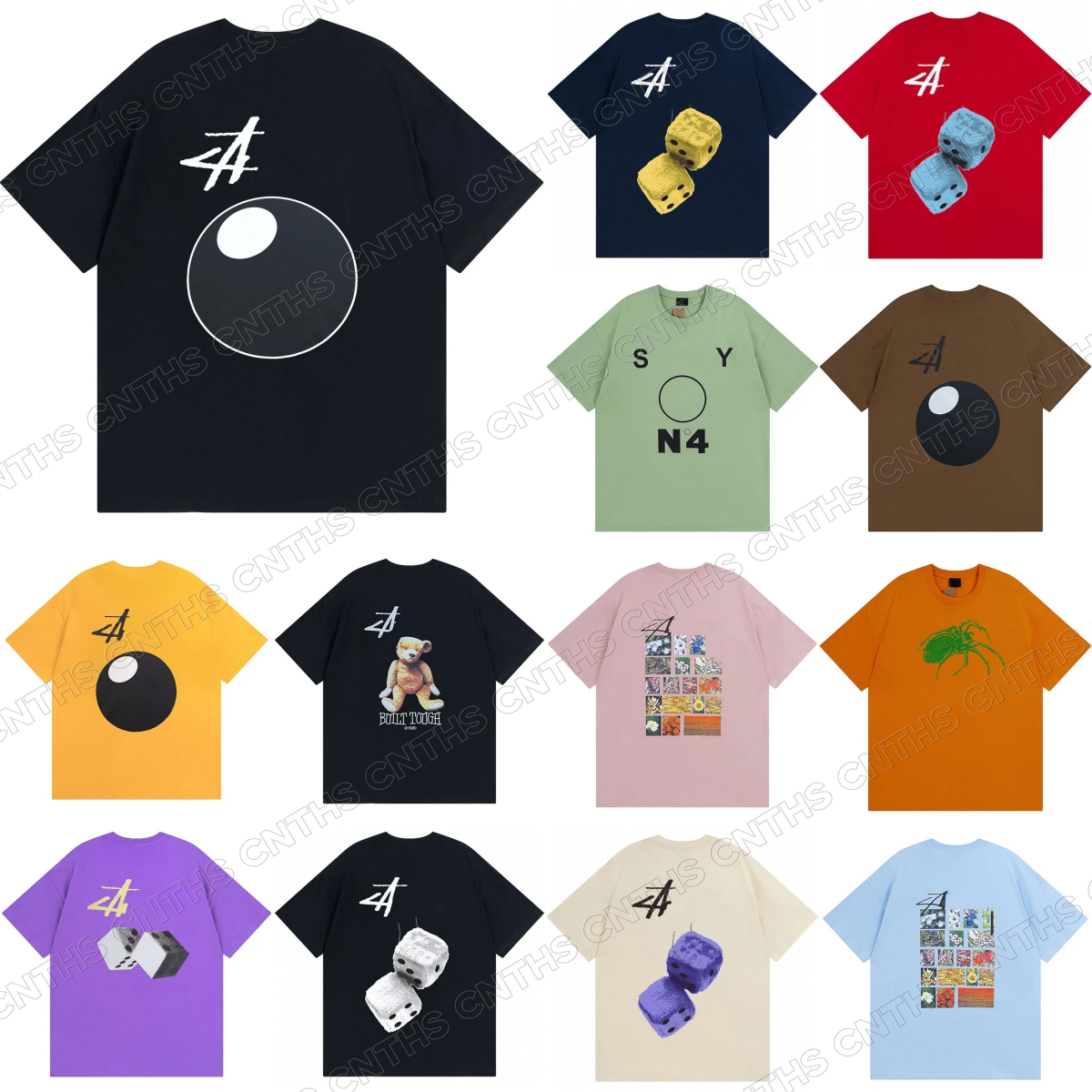 Mens Designer Cotton T Shirt Letter Print Graphic shirt Women Tee Vintage Hip Hop Loose Sports Short Sleeve Tops Men Streewear
