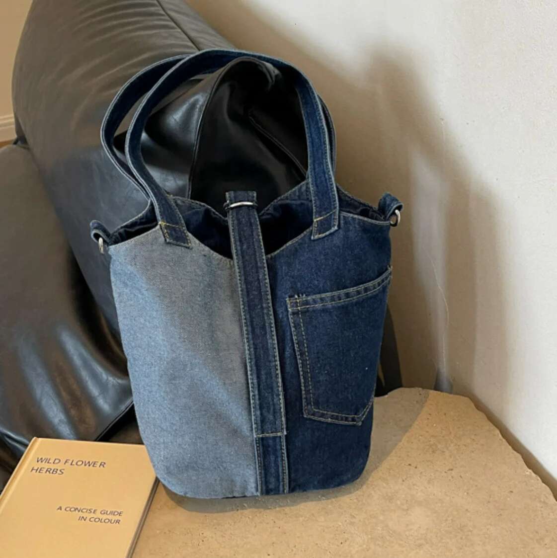 Stylish Handbags Denim Bucket Commuter Bulk Canvas Crossbody Tote Bags