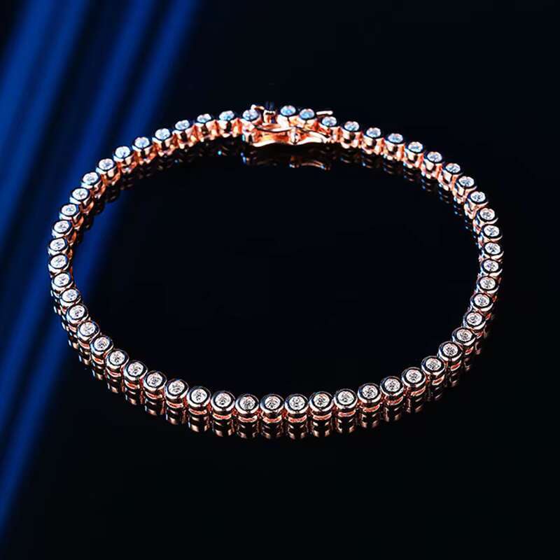 Factory Wholesale D Color Vvs1 GRA Certificate 2mm Moissanite Bracelet Fashion Bracelet Moissanite Bracelet Women