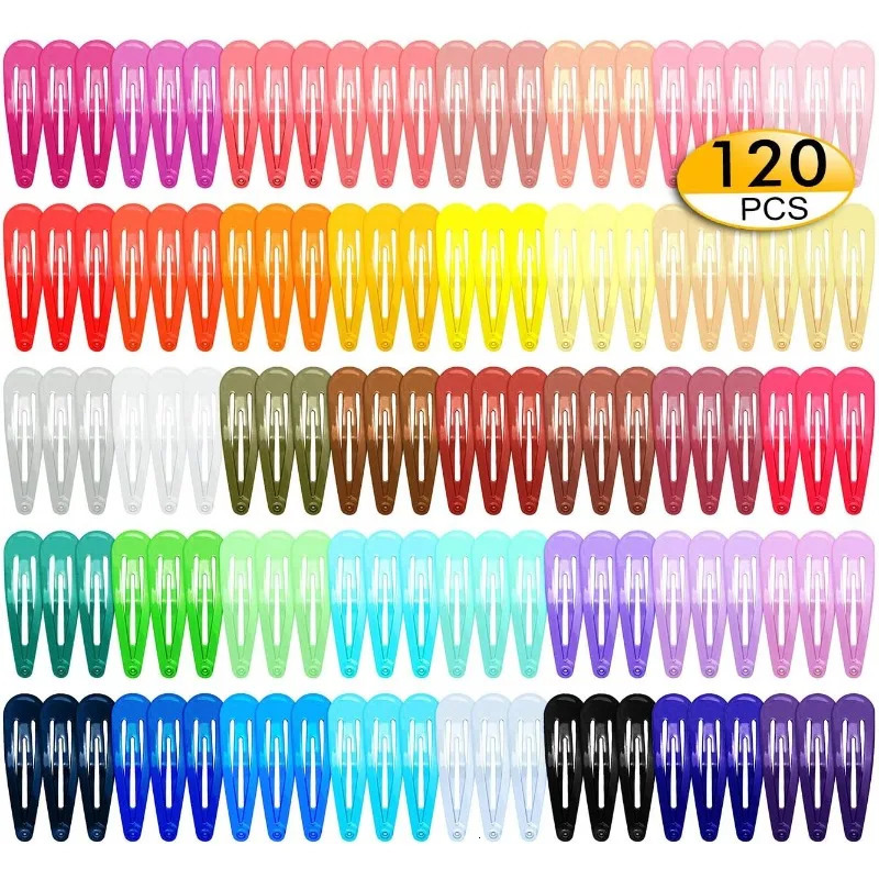 120 packs of colored hair clips 2-inch hair clip metal clips suitable for children teenagers toddlers and women 40 colors 250409