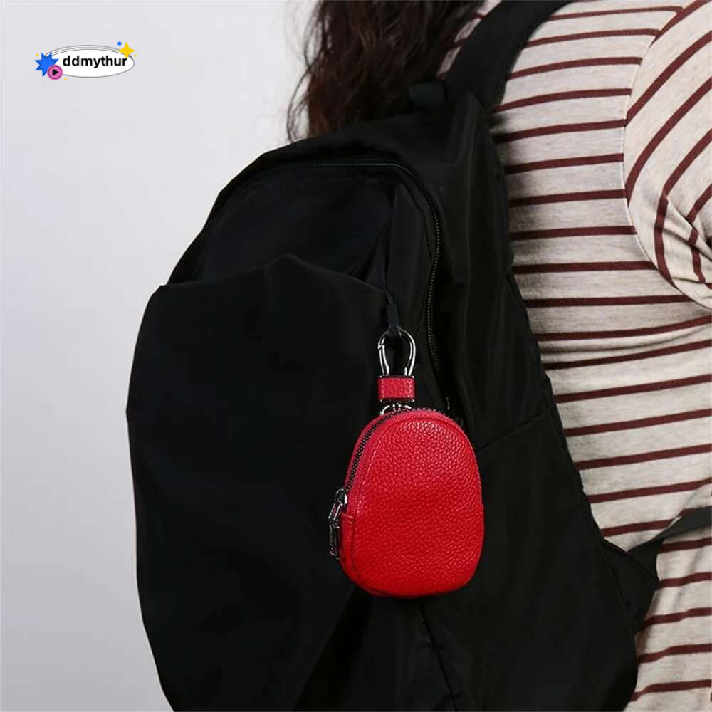 Women's Mini Coin Purse with Ring Key Multi-function Storage Bags PU Leather Zipper Change Bag Wallet Earphone Pouch ddmythur