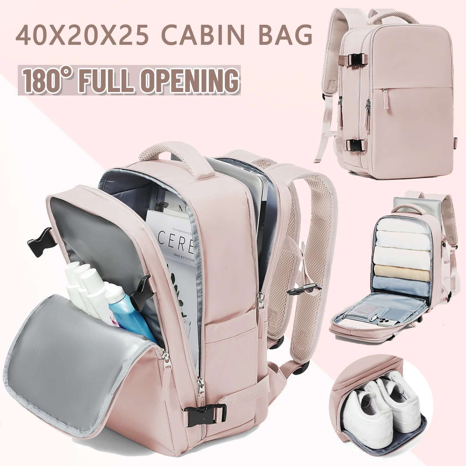 Women Travel Ryanair 40X20x25 Cabin Bag Hand Lage Reinforced Dayback Carry-Ons Laptop Backpack For Men Mochilas Para