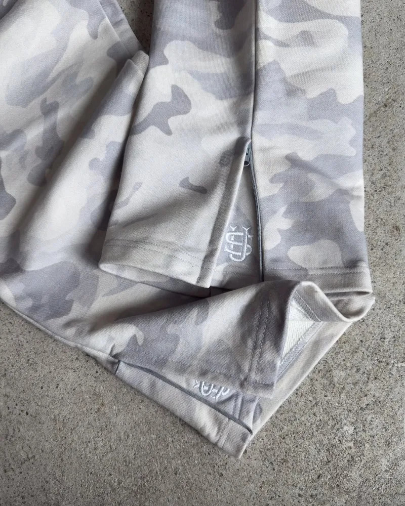 Y2K Street Mens Clothing Set Retro Harajuku Camouflage Zipper Embryo n Loose Casual Womens 250409
