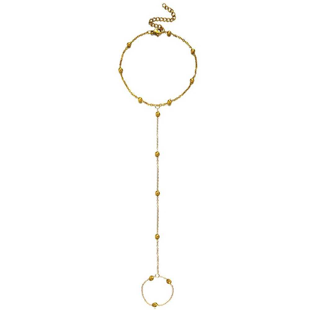 MinaMaMa New Style Simple Stainless Steel Foot Finger Chain Barefoot Anklets for Women Leg Chain Beach Foot Jewelry Z250408