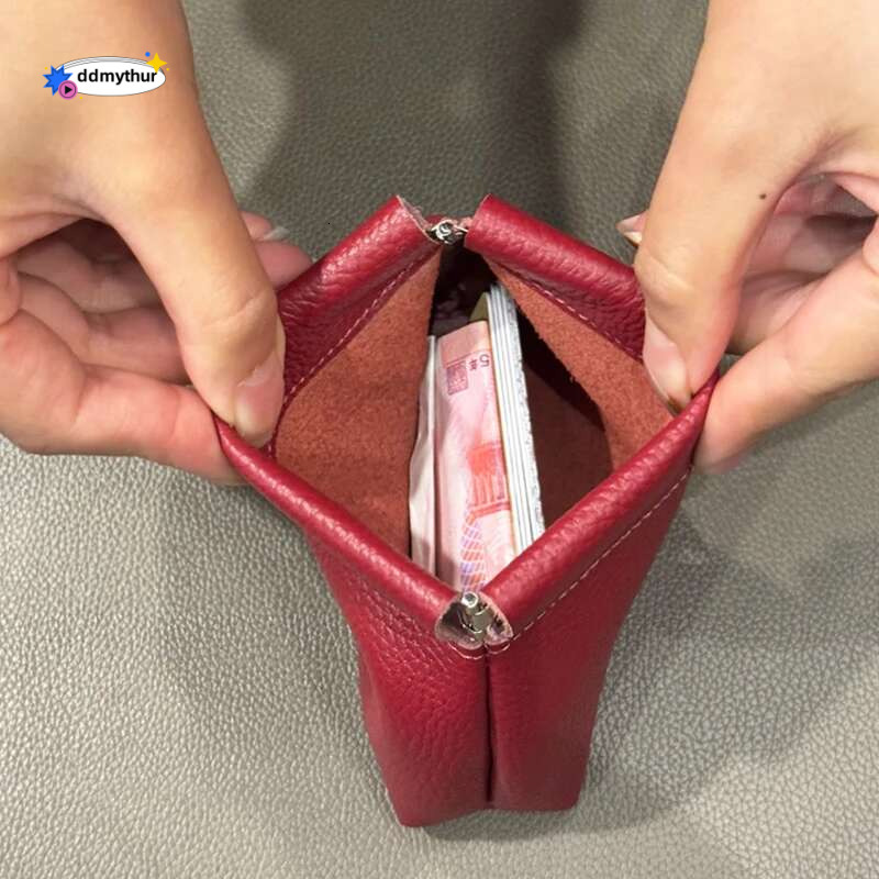 Custom Name Cowhide Card Wallet Engrave Letters Lipstick Spring Cosmetic Travel Storage Bag Pouch Coin Purse Gift ddmythur