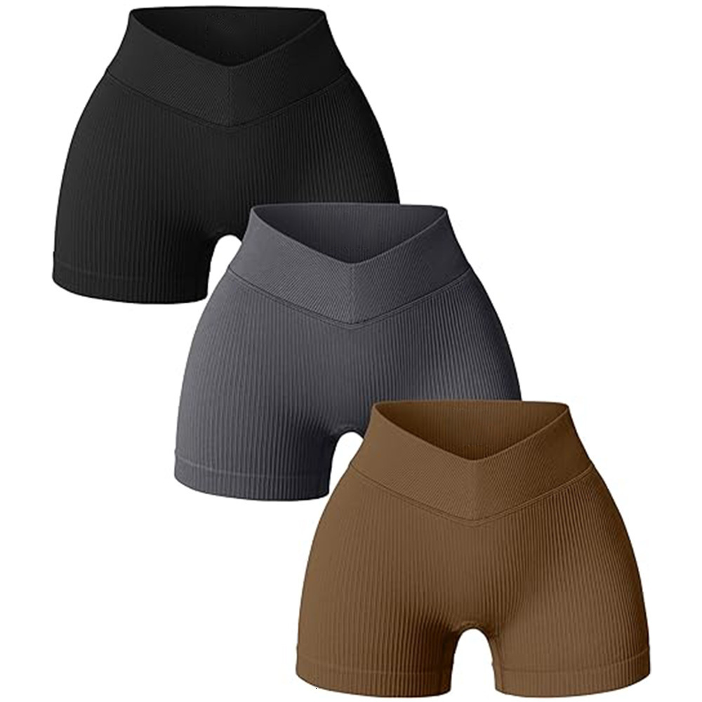 2025S Designer Shorts For Women Yoga Pants With High Waist Cinching Abdomen Lifting Peach Buttocks Tight Fitness Cycling Pants Three Part Sports Short