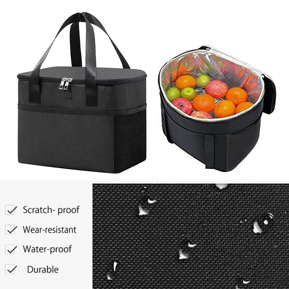 bag portable lunch insulated cooler food bento printed gold letter series travel picnic ice storage 250408