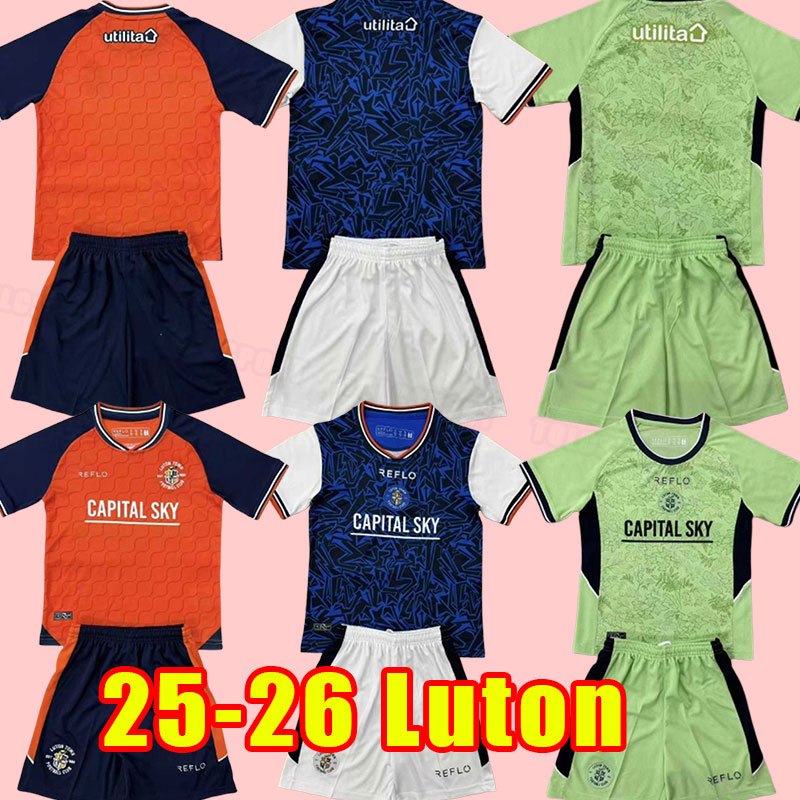 25/26 LUTONs Town Soccer Jerseys 2025 2026 BRADLEY Berry Burke Mpanzu Campbell home away third Football shirts MEN KIDS