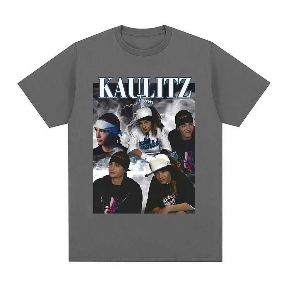 Tom Kaulitz Graphic T-shirt Mens Hip Hop Punk Gothic T-shirt Cotton Oversized Short Sleeve T-shirtXJ250409