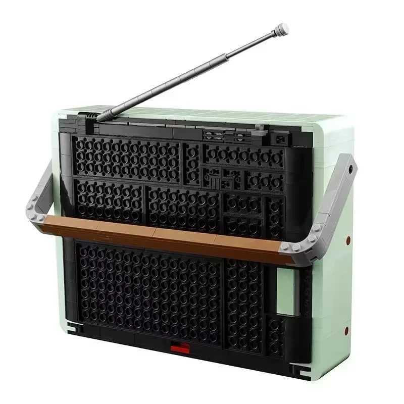 New innovative icon retro radio model brick transistor radio brick building block kit toy childrens gift adult holiday birthday W250408