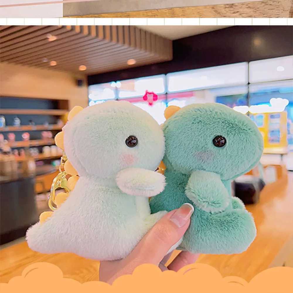Kaii 12cm Dinosaur Plush Doll Toy Pendant Adorable Multi purpose Plush Toy Keychain Portable Filling Doll Keychain BackpackXJ250409