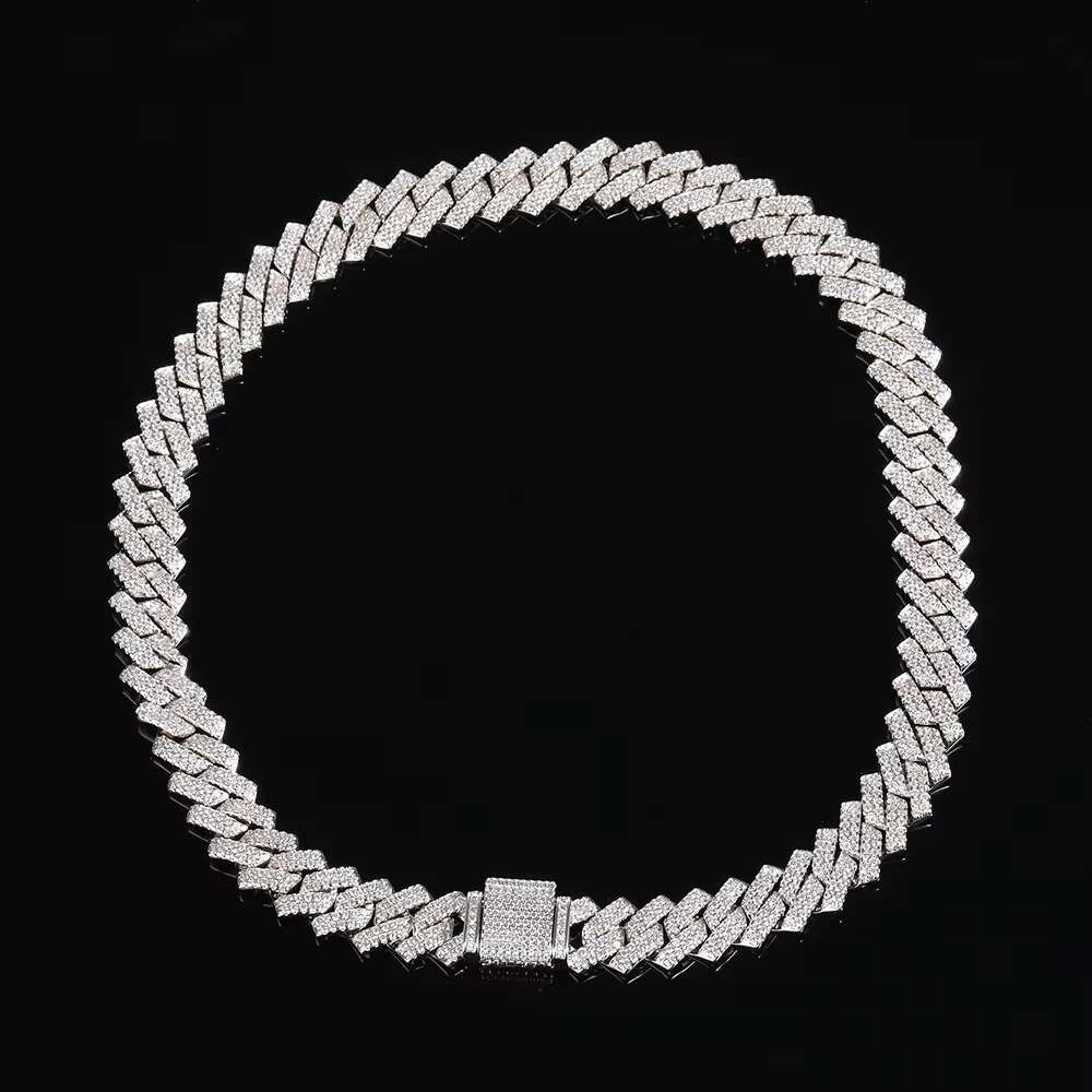 Iced Out Men 13mm Miami Cuban K thick chain necklace Bg CZ 2 Row Chains male and female rapper Jewelry