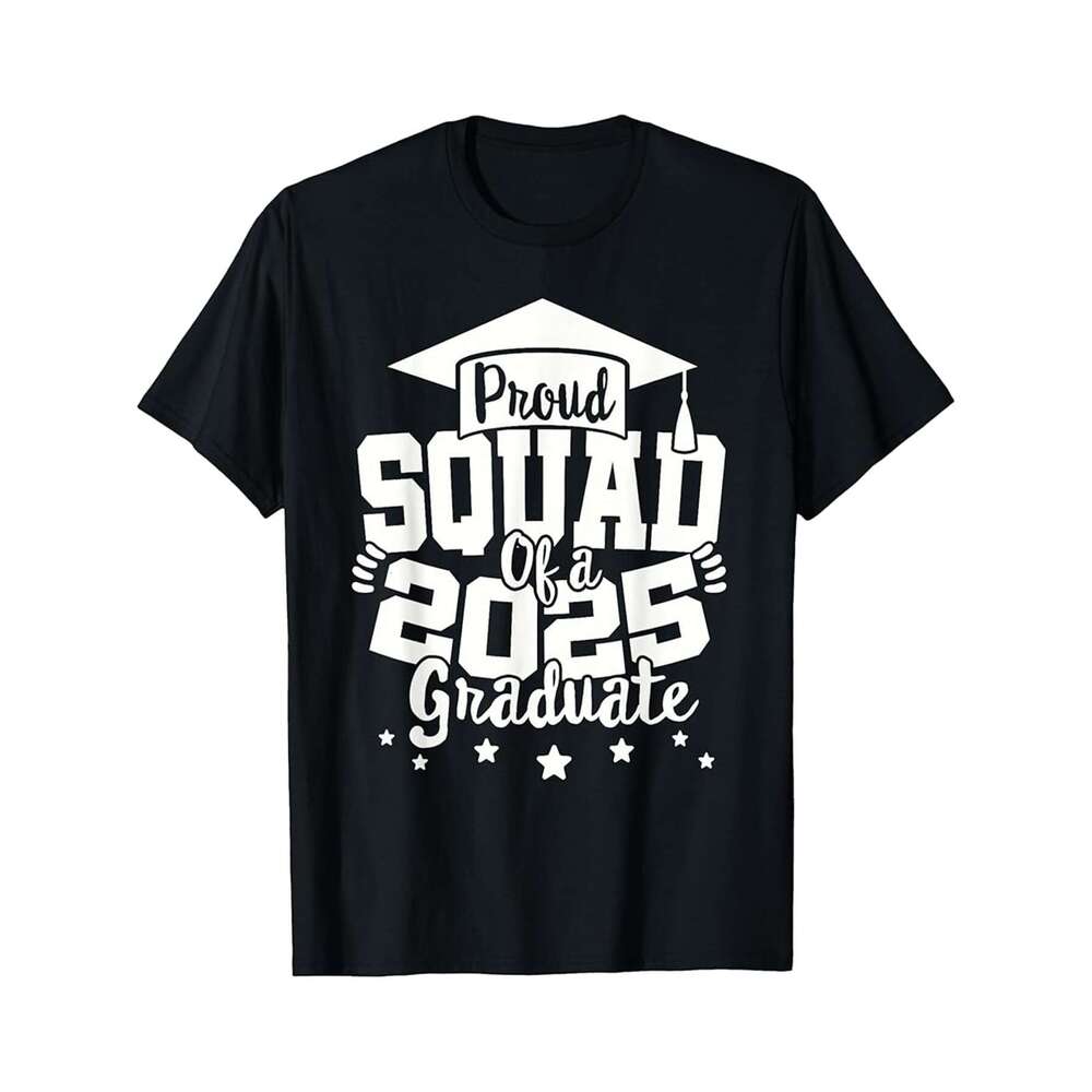 Designer T shirt Squad Senior 2025 Proud Squad Of A Class Of 2025 Graduate - 220g Tshits