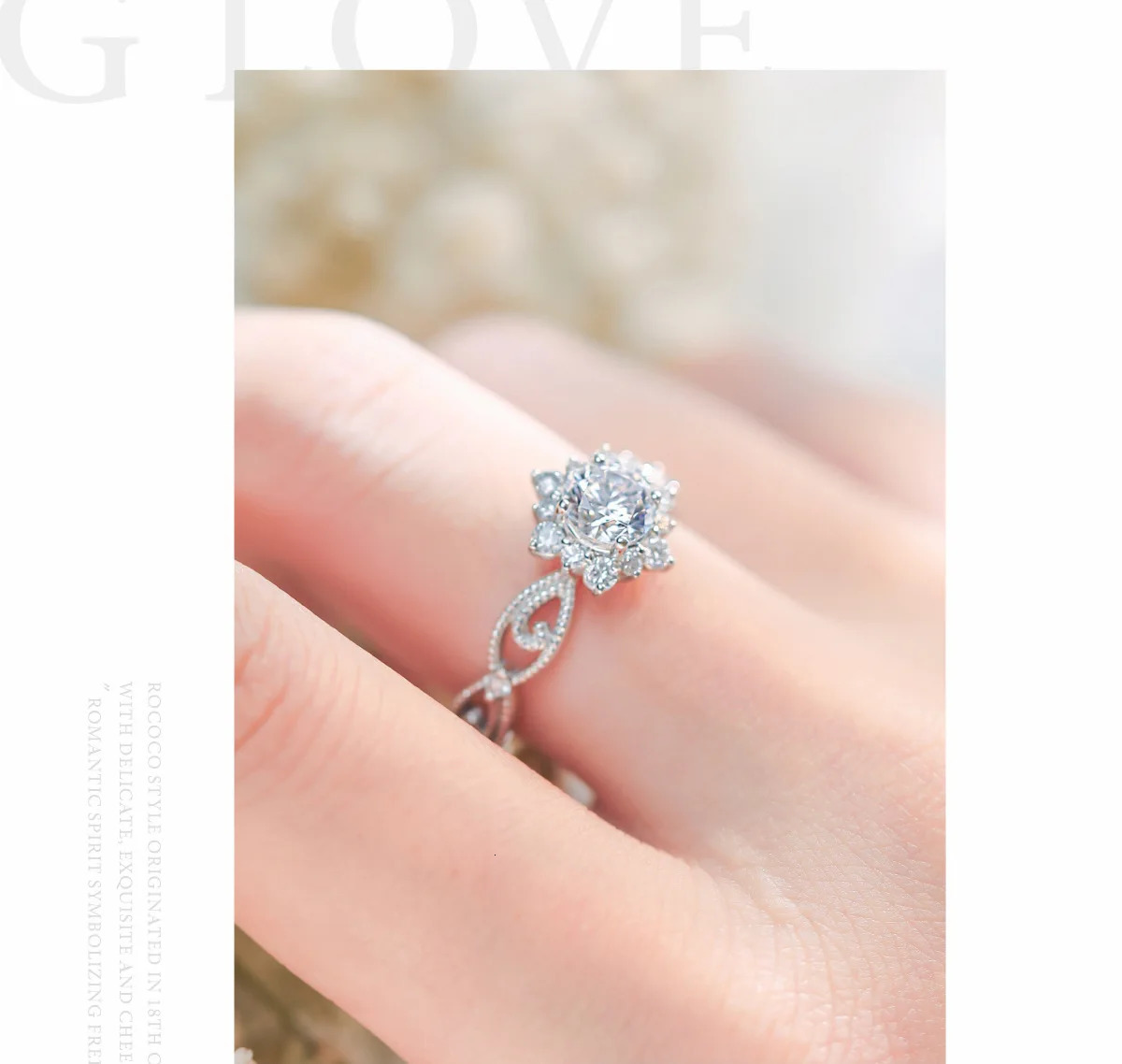 Platinum PT950 Snow Essence Original Diamond Ring Closed Proposal Wedding Ring 250325