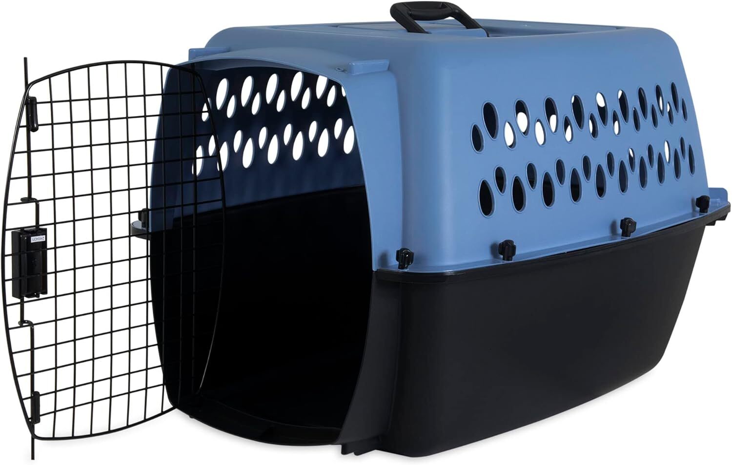 Petmate Pet Porter Fashion Doghouse 26 inches (approximately 66.0 cm), Paris Blue Black, suitable for pets weighing 20-25 pounds (approximately 9.1-11