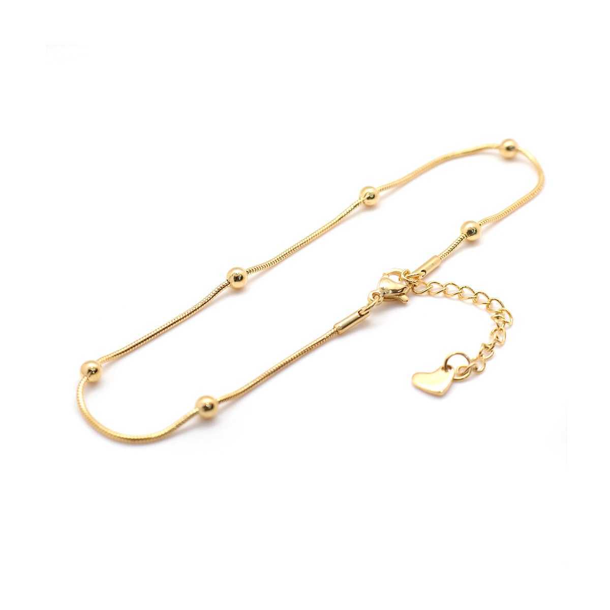 1PC 23.3cm Stainless Steel Anklet For Women Foot Bracelets Jewelry Gold Color Snake Chain Anklet 2021 Trend Birthday Gift Z250408