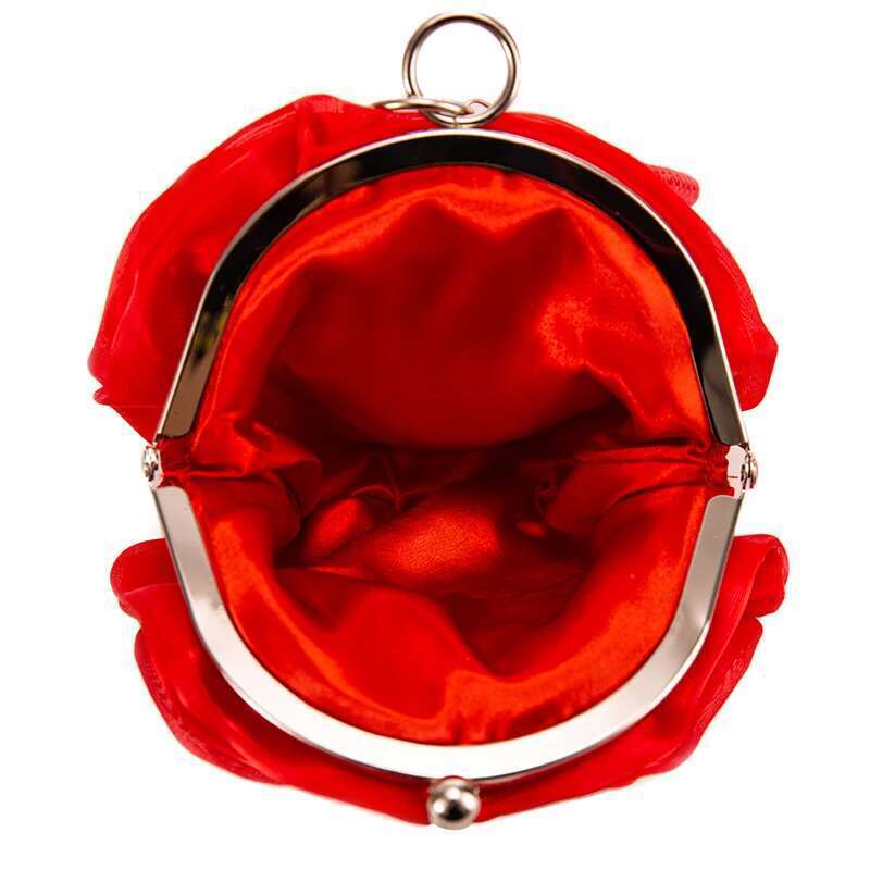 Shape Women's CLARA Women Rose Wer Clutch Purse Satin Handbag Wedding Evening Party Bag Novel