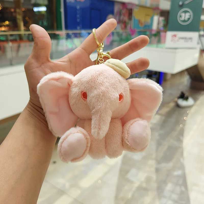 12CM New Cute Ner Elephant Plush Doll Childrens Cartoon Animal Plush Filled Keychain Backpack Pendant Childrens Party Toy GiftXJ250409