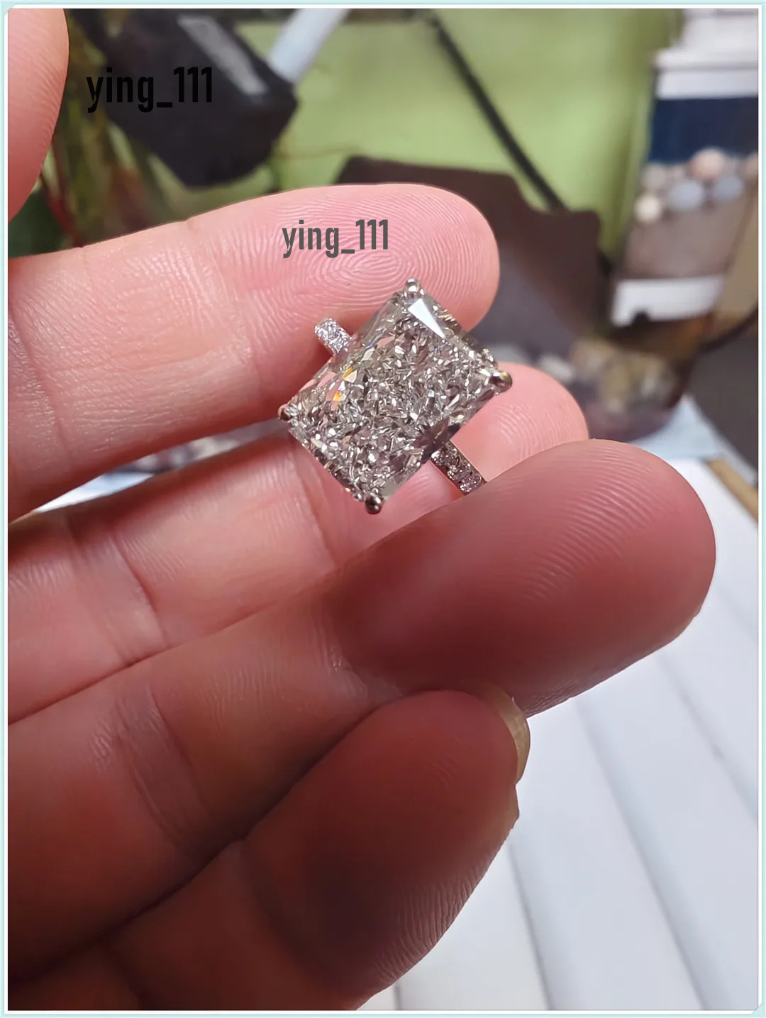 Real 18K gold diamond ring 5 Claredean Cut Lab Grow Diamond IGI Certificate Wedding diamond ring Female Factory wholesale