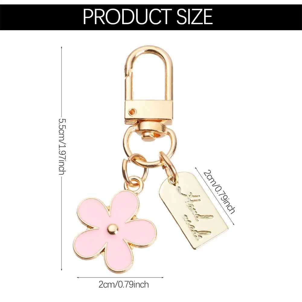 Y2K Fashion Fabric Flower Pearl Pendant Keychain Girls Bag Backpack Decoration Sweet Cool Tassel Flower Jewelry GiftXJ250409