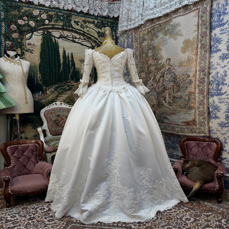 Victorian Medieval Wedding Dress Enchantress Lace Georgian Marie Antoinette Bride Dress Duchess Noble Bridal Gown 2025 Robe De Mariee Princess Colonia