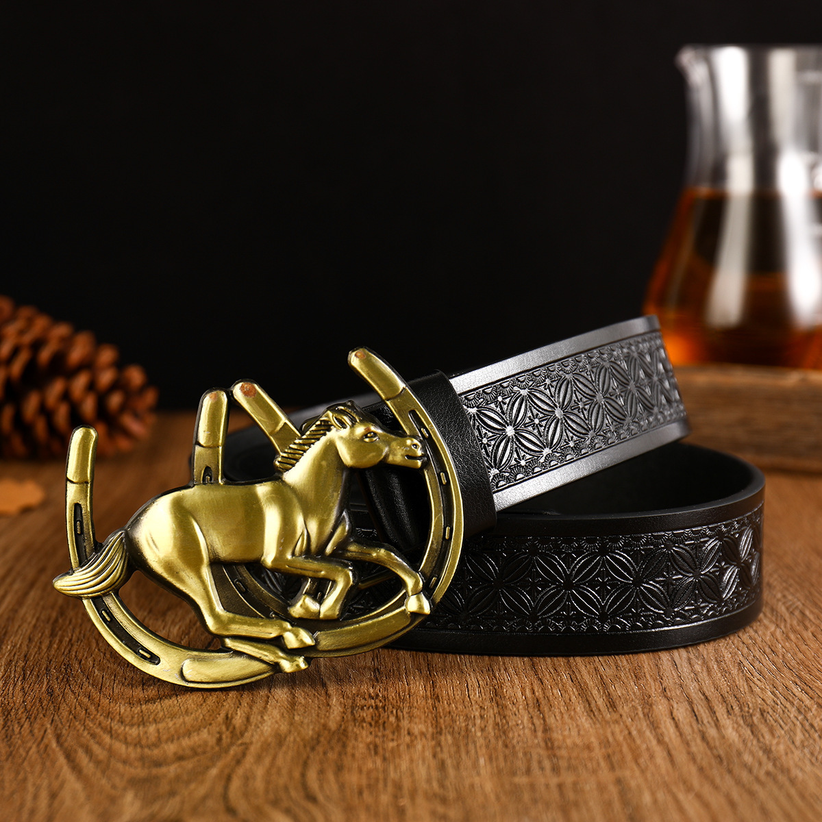 Garrblen Men Belt er Classic High Quality Genuine Vintage Cowskin Pin Buckle Beltsretro Waistband Male Belts 241018