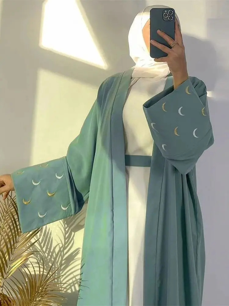 Ramadan Abayas for Women Moon ed Kimono Abaya Dubai y Islamic Muslim Kaftan Humble Dress Ka Damen Caftan 250409