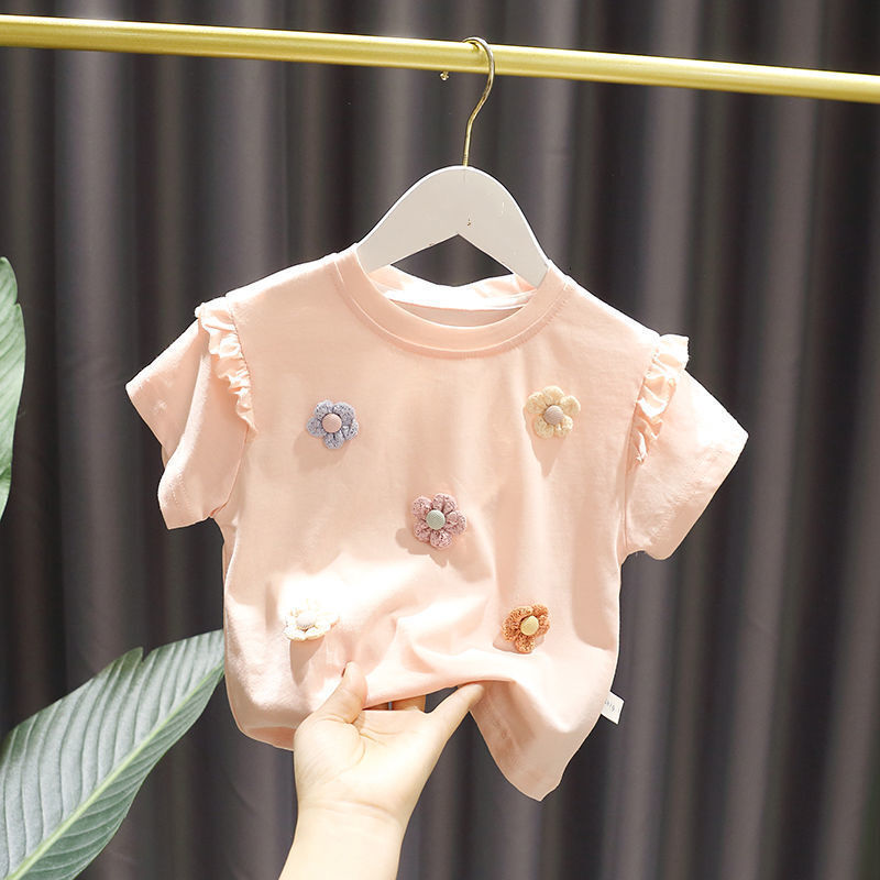 Ddmyshoesvip Girls Short Sleeved T Shirt New Thin Style Children S Pure Cotton Summer Clothes Top Baby Half Sleeve