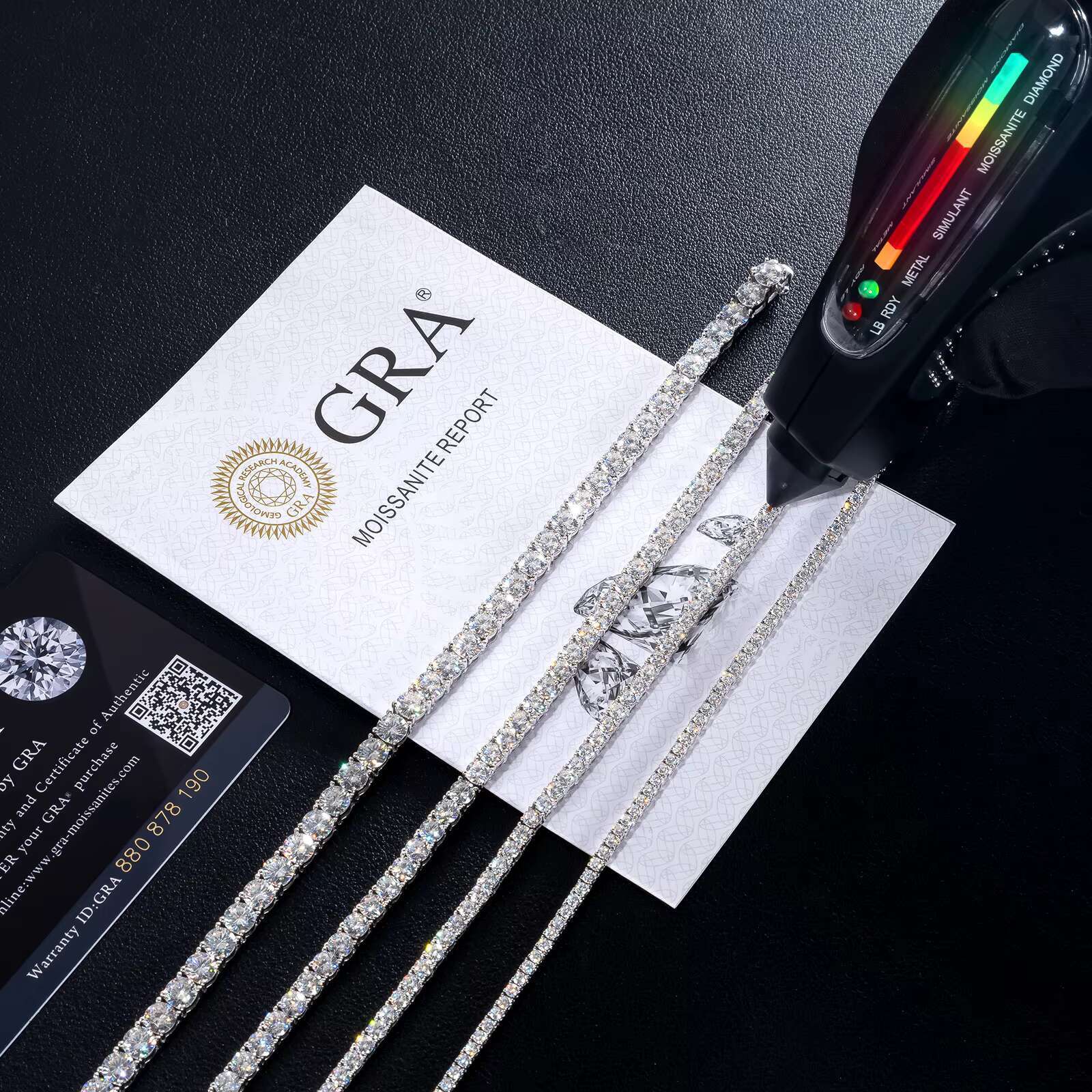 Luxury Moissanite Jewellery Gra 3mm 4mm Thin 925 Sterling Silver Men Gifts Vvs Lab Diamond Moissanite Tennis Bracelets for Women