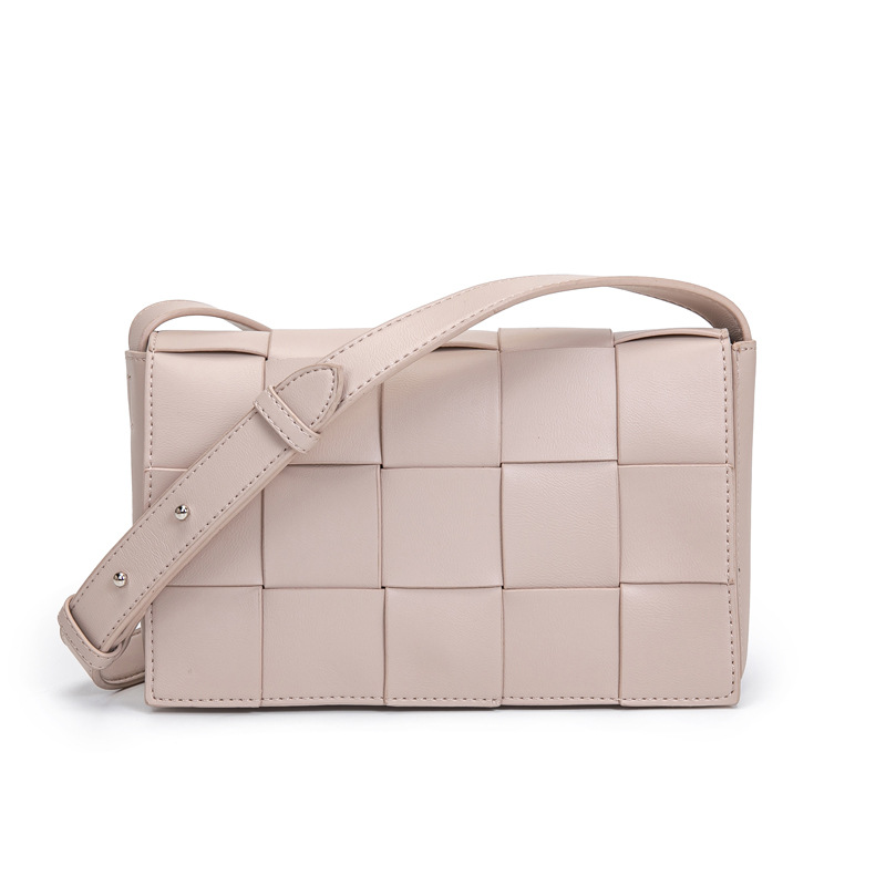 2025 New Style Woven Bag Women's Shoulder Bag Fashionable and Versatile Unisex Crossbody Bag High-end Light Luxury Checkered Bag