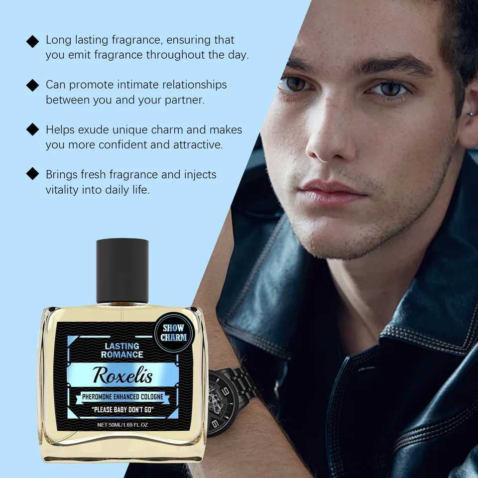 Roxelis 50ml Cologne Pheromone perfume Bergamot Amber Wood Long Date perfume Floral Flavor Flirting Men perfume MistXJ250409