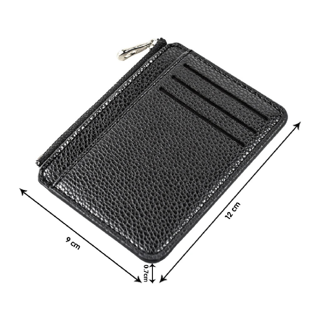 Mini Zipper Card Bag Ultra Thin ID Bank Wallet Credit Organizer Portable Mens Short 250408