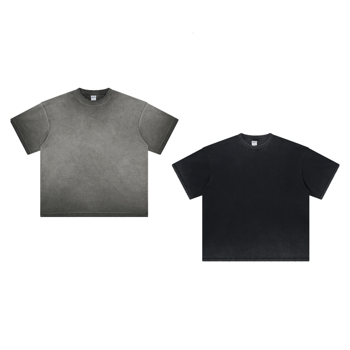 2025 Spring/Summer New Product 275g Reverse Stir fried Color Doing Old Wash Water T-shirt American Trendy Brand Grinding Edge Men's Short Sleeve