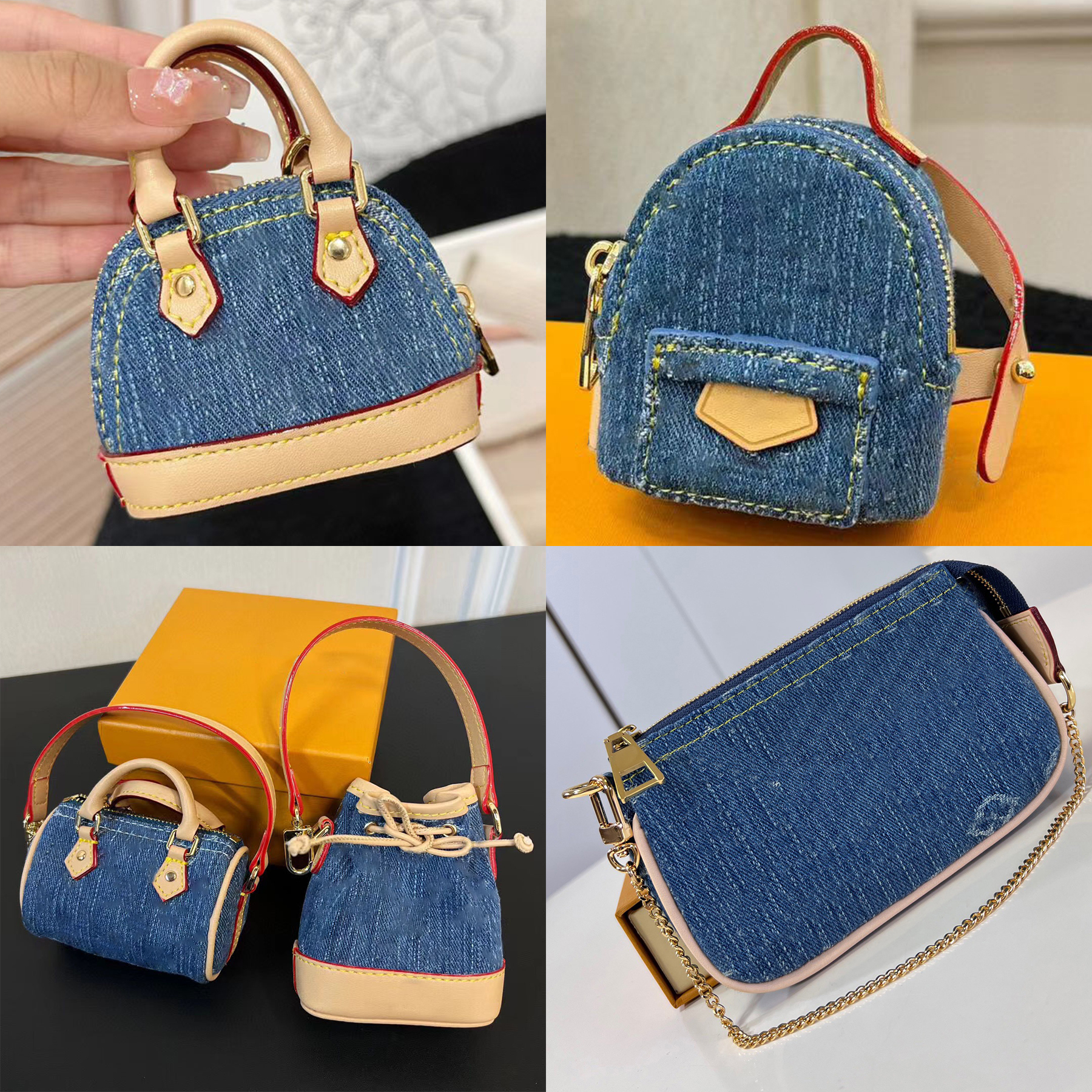 bag charm key women letter micro pouch with keychain lady mini coin purses cute totes mens fashion wallet bags
