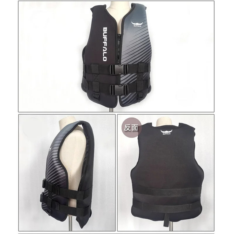 Neoprene childrens and adult life vests boating and drifting water skiing safety jackets snorkeling swimsuits sizes S M L XL 2XL 250409