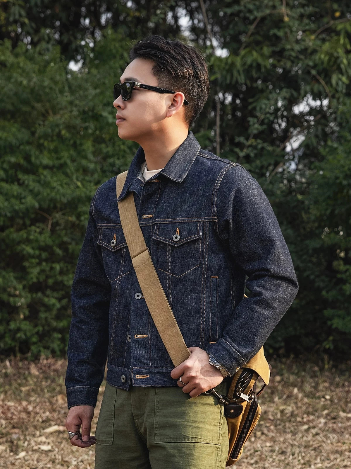 Red tornado 16oz semi pendant denim truck jacket mens daily LS01001 250409