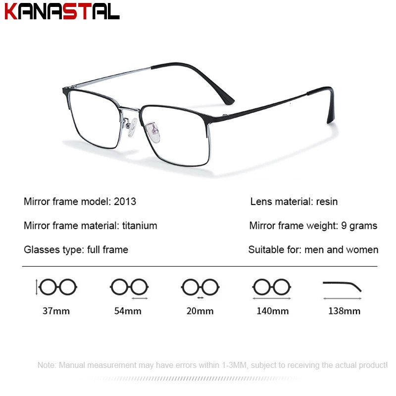 Men Prescription Glasses Optics Lenses Reading Glasses Women Blue Light Blocking Myopia Eyewear Metal Eyeglasses Frame 250407