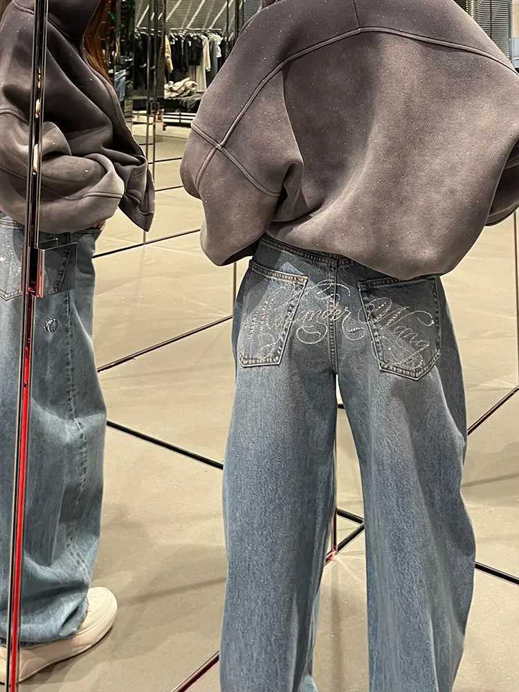 Letter Hot s High Waited Woman Street Fashion Baggy Jeans Clothing Casual Versatile Pants Women Z260313